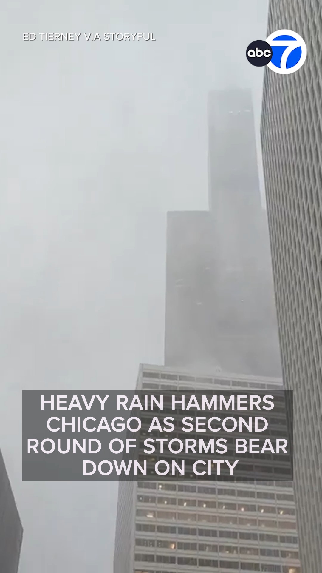 Heavy Rain Hammers Chicago as Second Round of Storms Bears Down