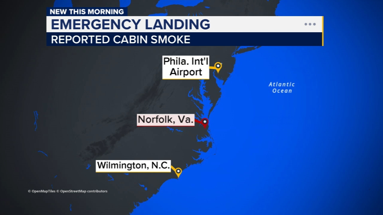 American Eagle flight from PHL to Wilmington, North Carolina, makes emergency landing in Virginia