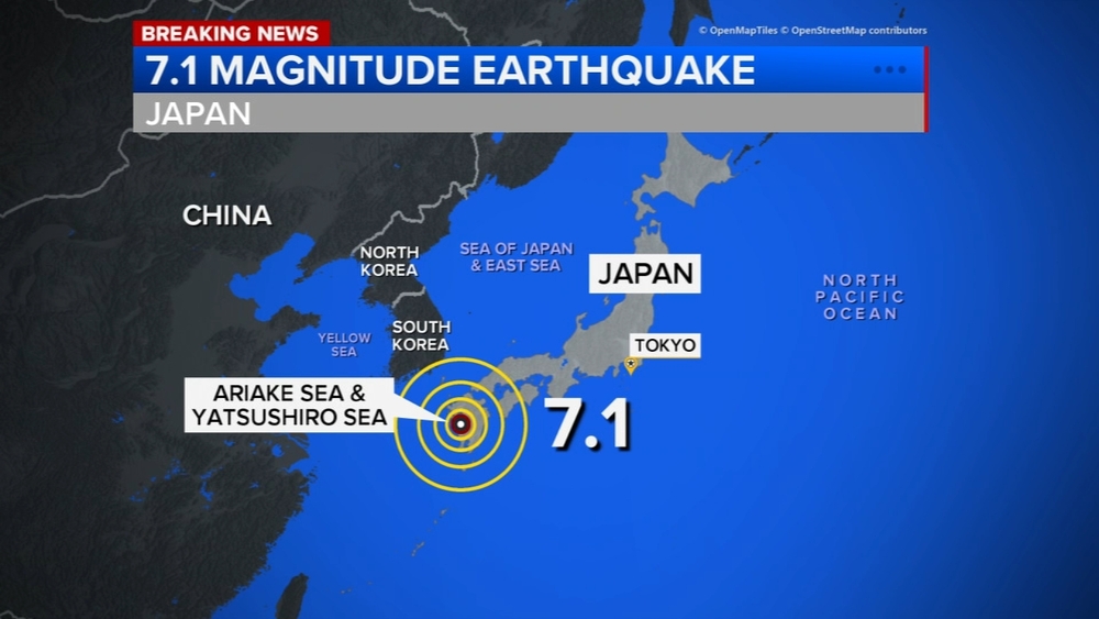 Magnitude 6.8 quake shakes southern Japan, tsunami advisory issued