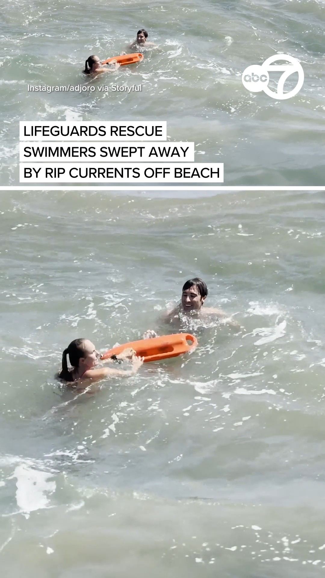 SoCal lifeguards rescue swimmers swept away by rip currents
