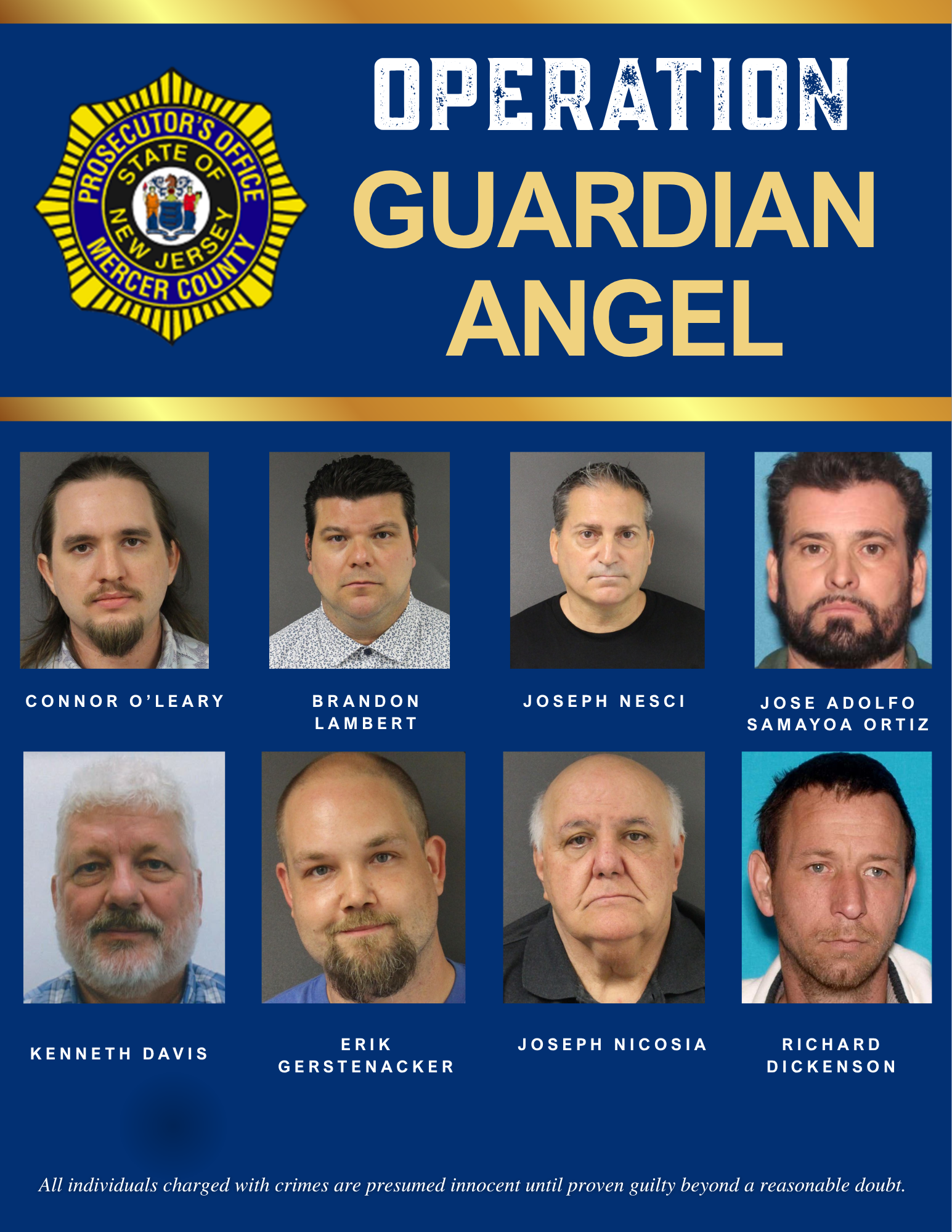 Eight people have been arrested in New Jersey, Pennsylvania and Connecticut in "Operation Guardian Angel"
