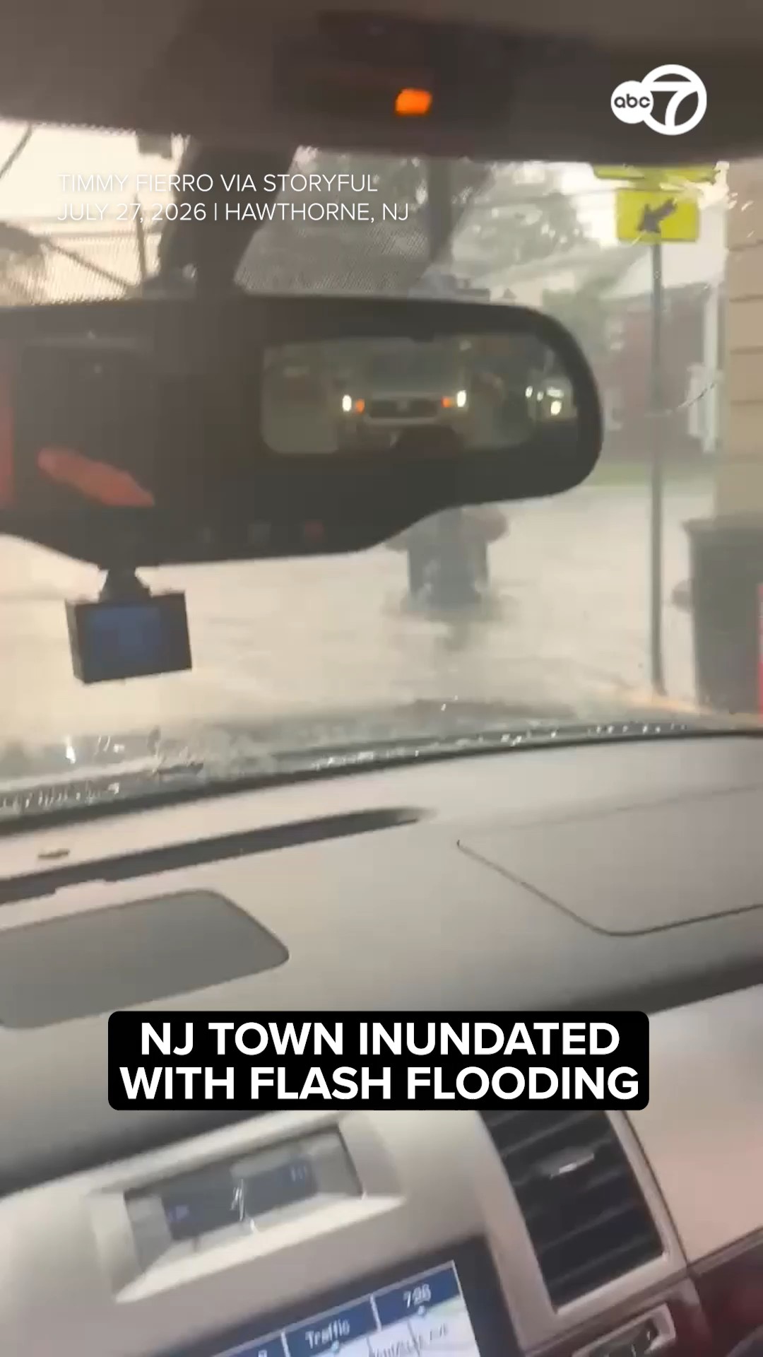 NJ town inundated with flash flooding