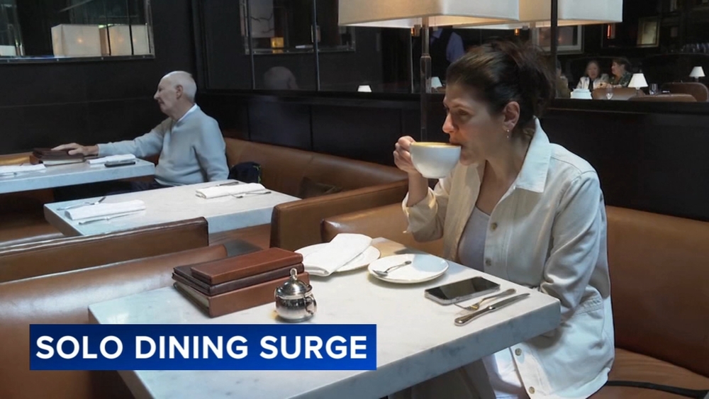 Solo dining reservations rise as more people embrace meals for one.