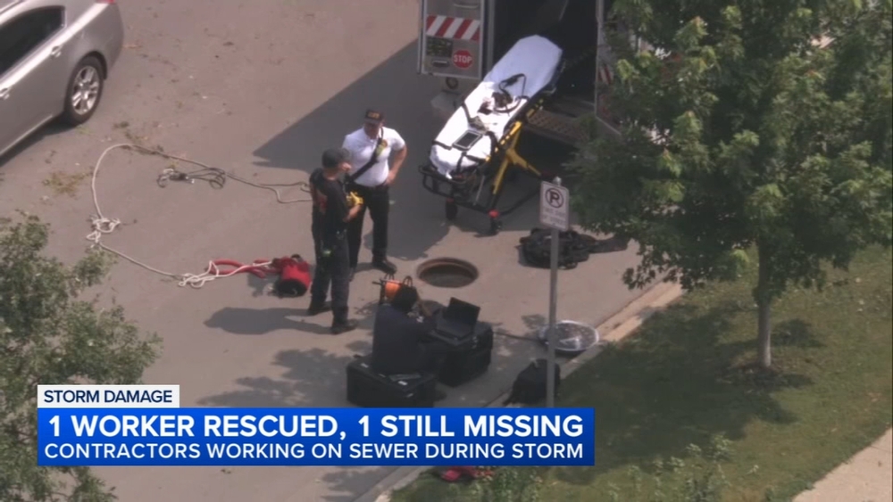 Contractor still missing after becoming trapped in west suburban sewer