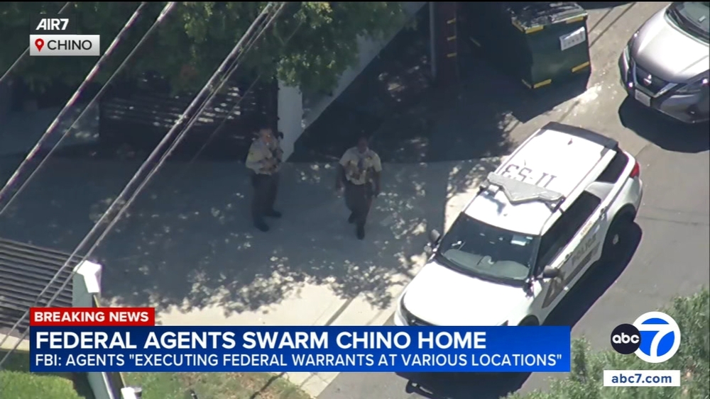 FBI serves warrants at homes in Chino and Ontario