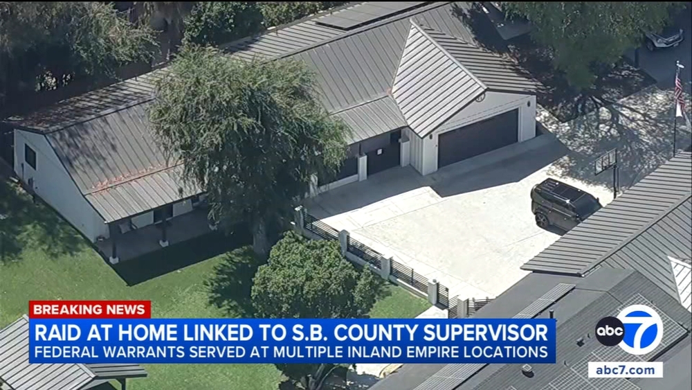 FBI serves warrant at San Bernardino County supervisor's Chino home