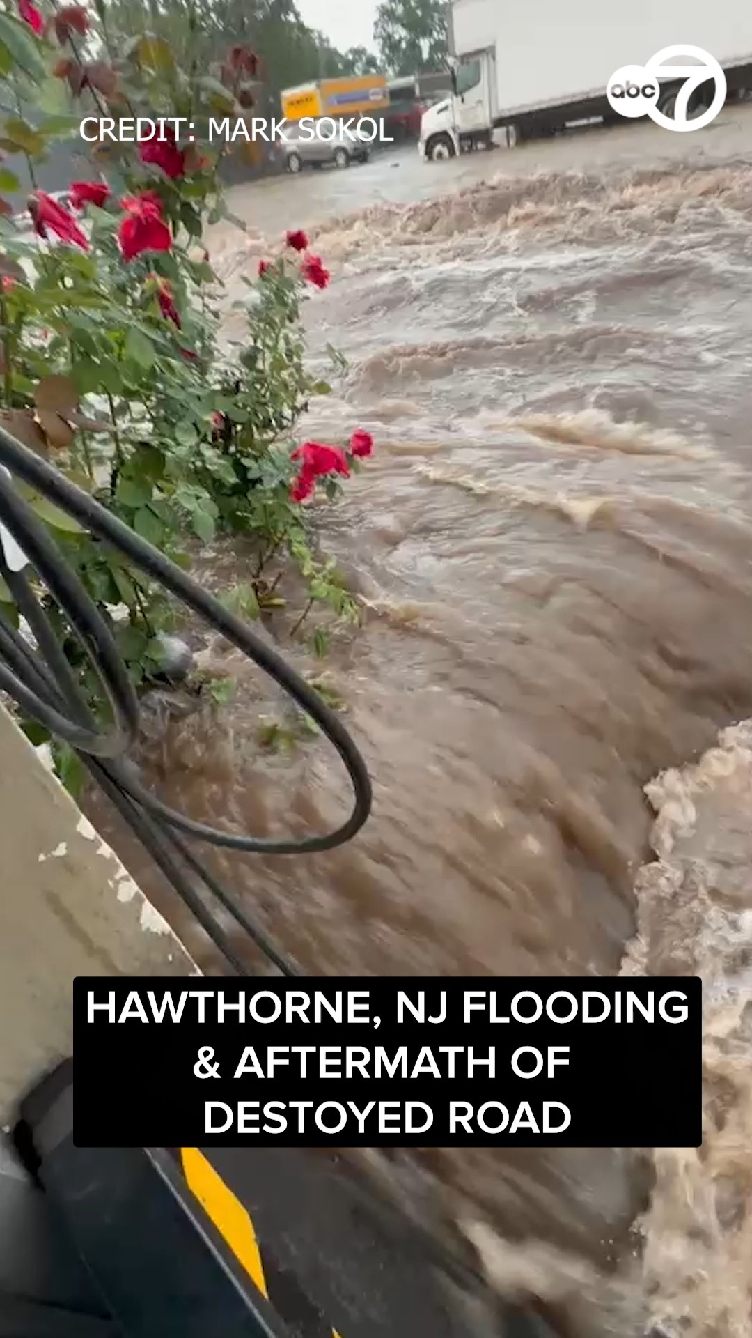 Hawthorne, NJ flooding and aftermath of destroyed road
