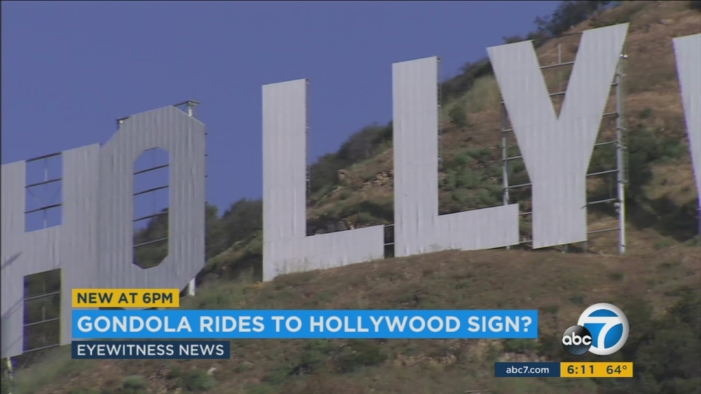 LA mayor considers gondola from Universal to Hollywood sign