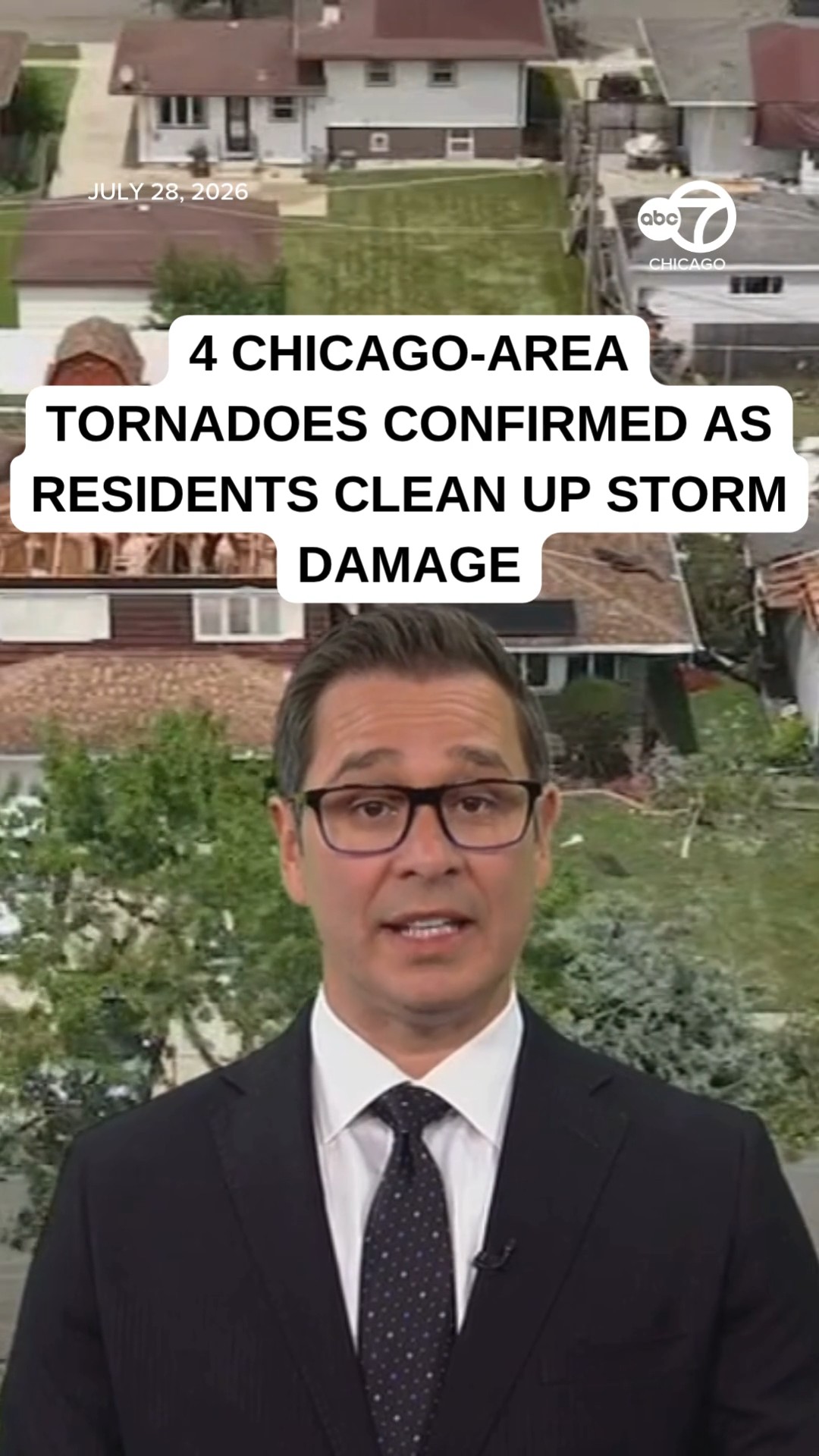 4 Chicago-area tornadoes confirmed as residents clean up storm damage