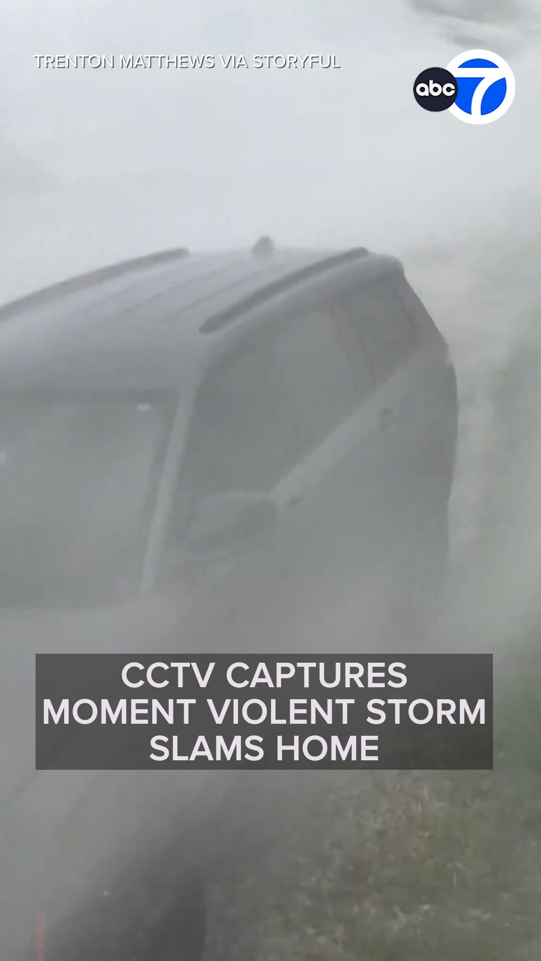 CCTV captures moment violent storm slams home in Illinois
