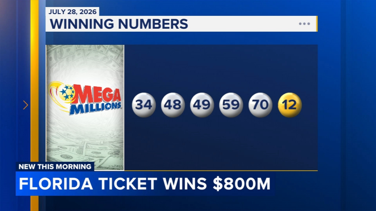 Florida ticket wins $800M Mega Millions jackpot