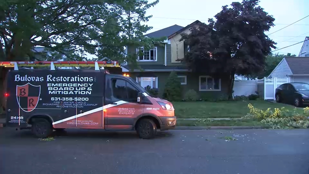 Firefighter's home struck by lightning, sparks fire in Hicksville