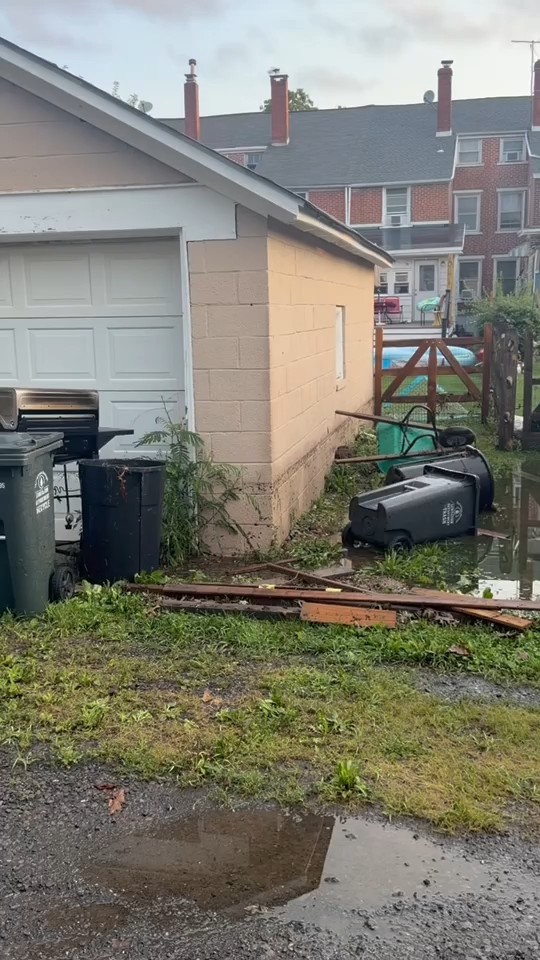Flash flooding in Quakertown, PA last night amid strong storms