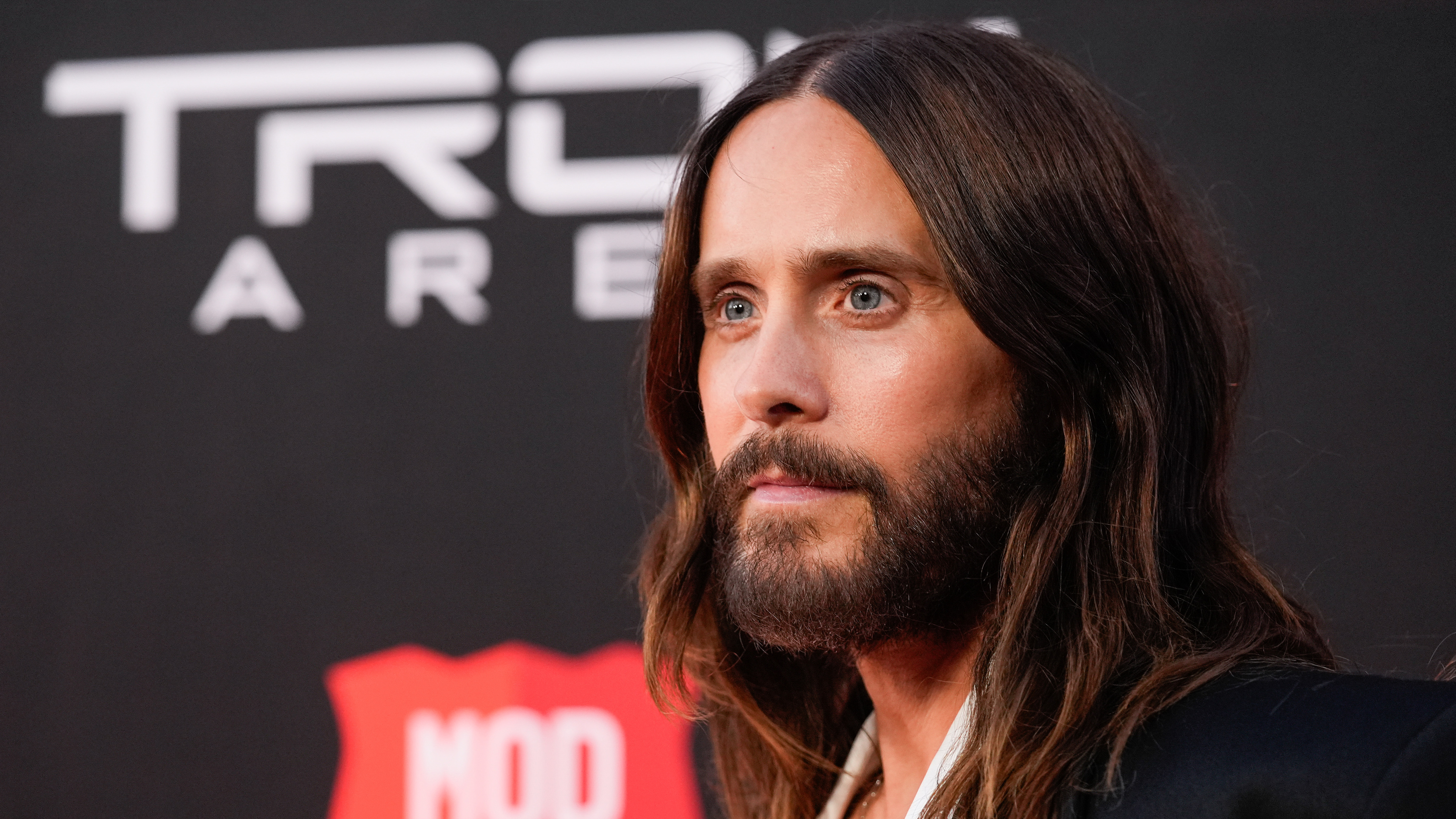 Jared Leto arrives at the premiere of "Tron: Ares" on Monday, Oct. 6, 2025, at TCL Chinese Theatre in Los Angeles.