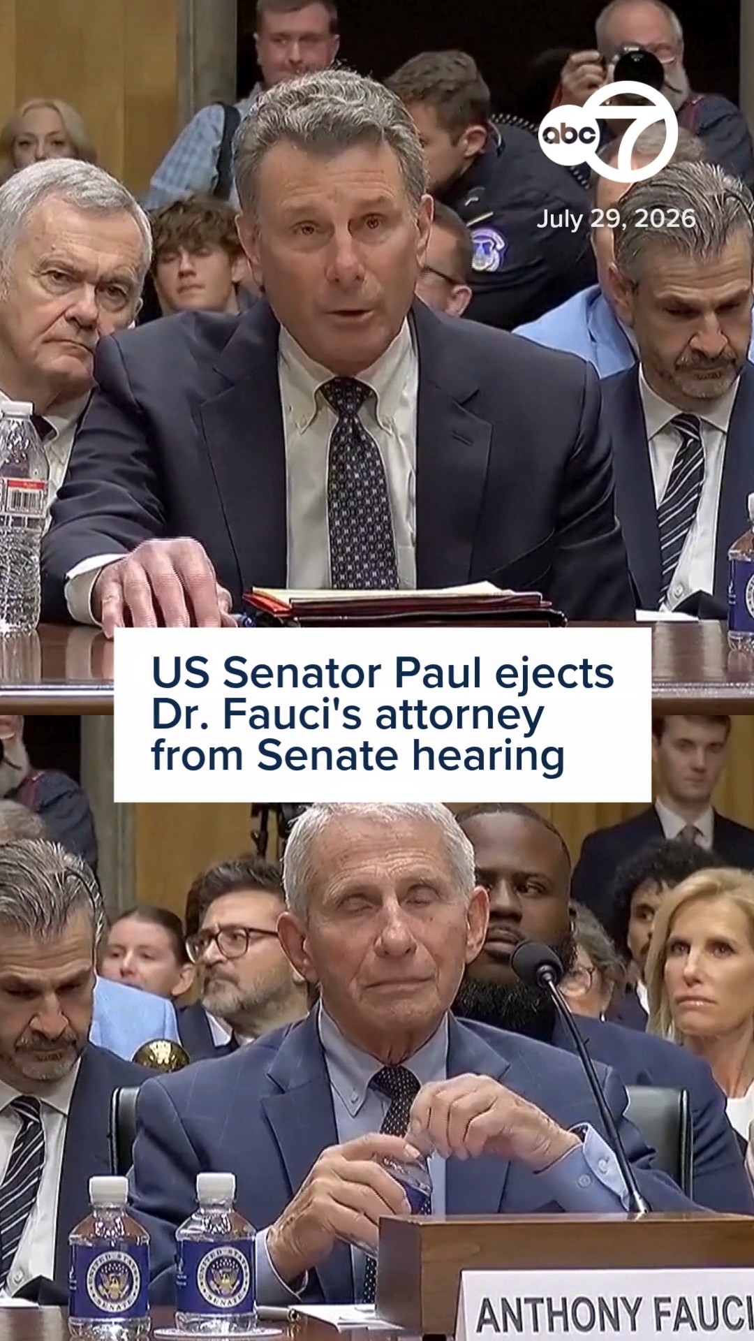 Paul has a Fauci representative removed from the hearing room