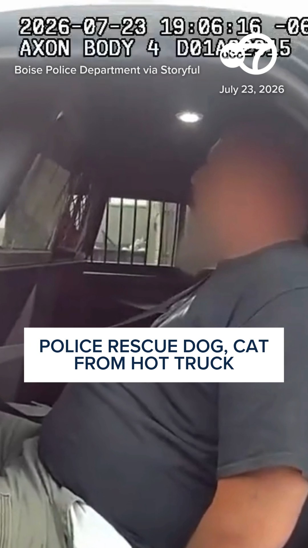 Dog and Cat Rescued From Truck Amid 98-Degree Heat