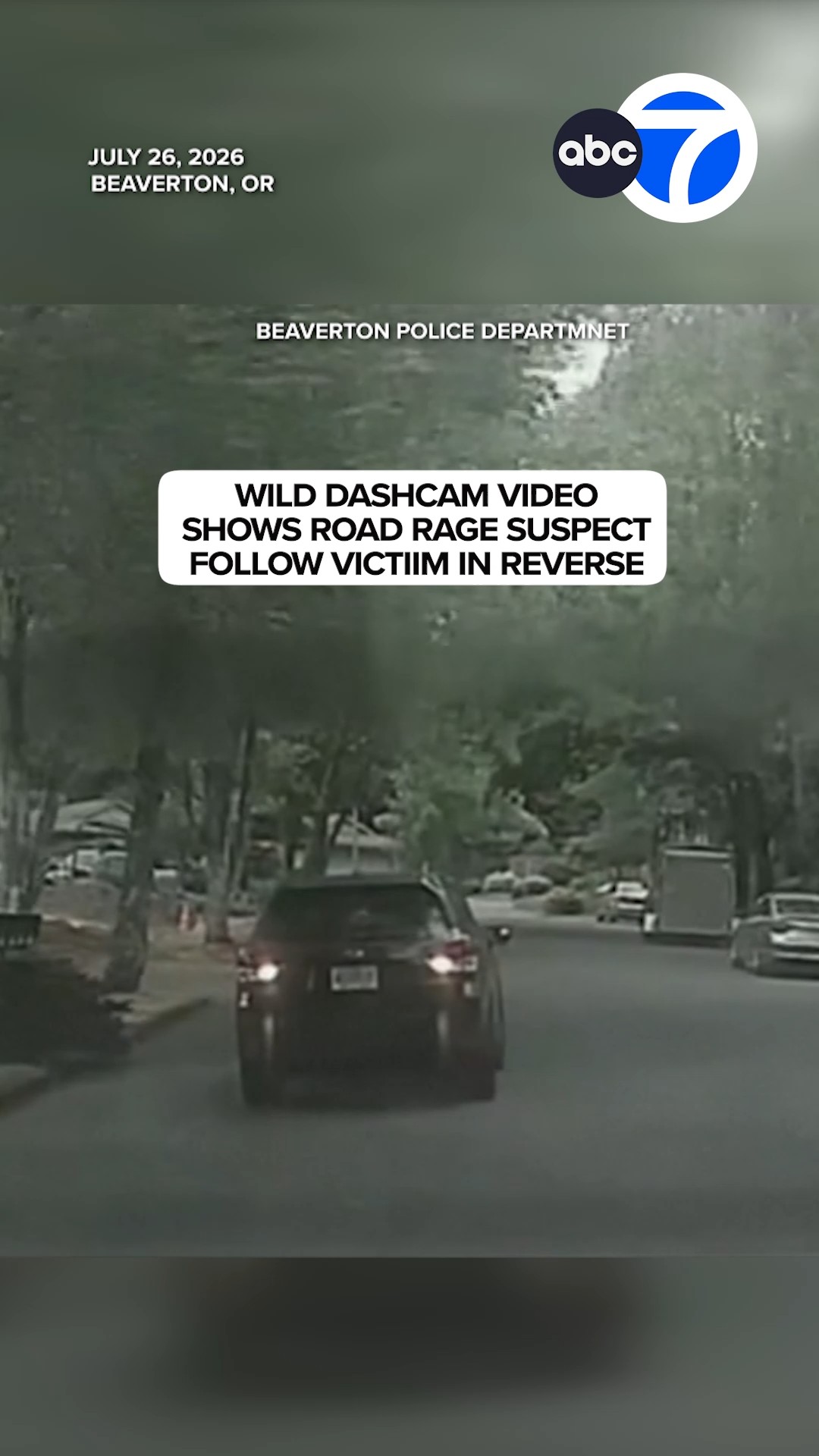 Wild dashcam video shows road rage suspect driving in reverse
