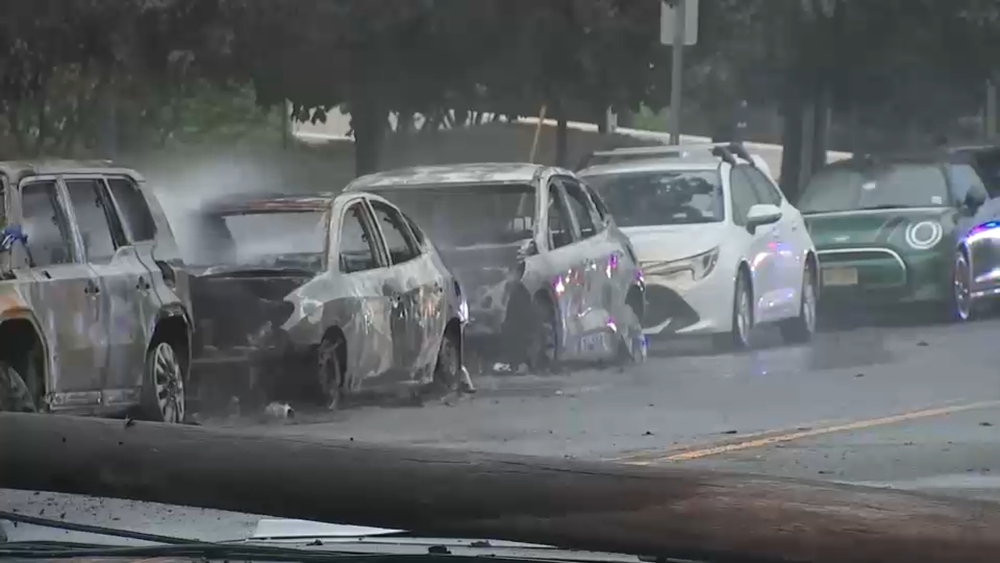 Blown transformer fire destroys multiple vehicles, knocks out power in Hackensack
