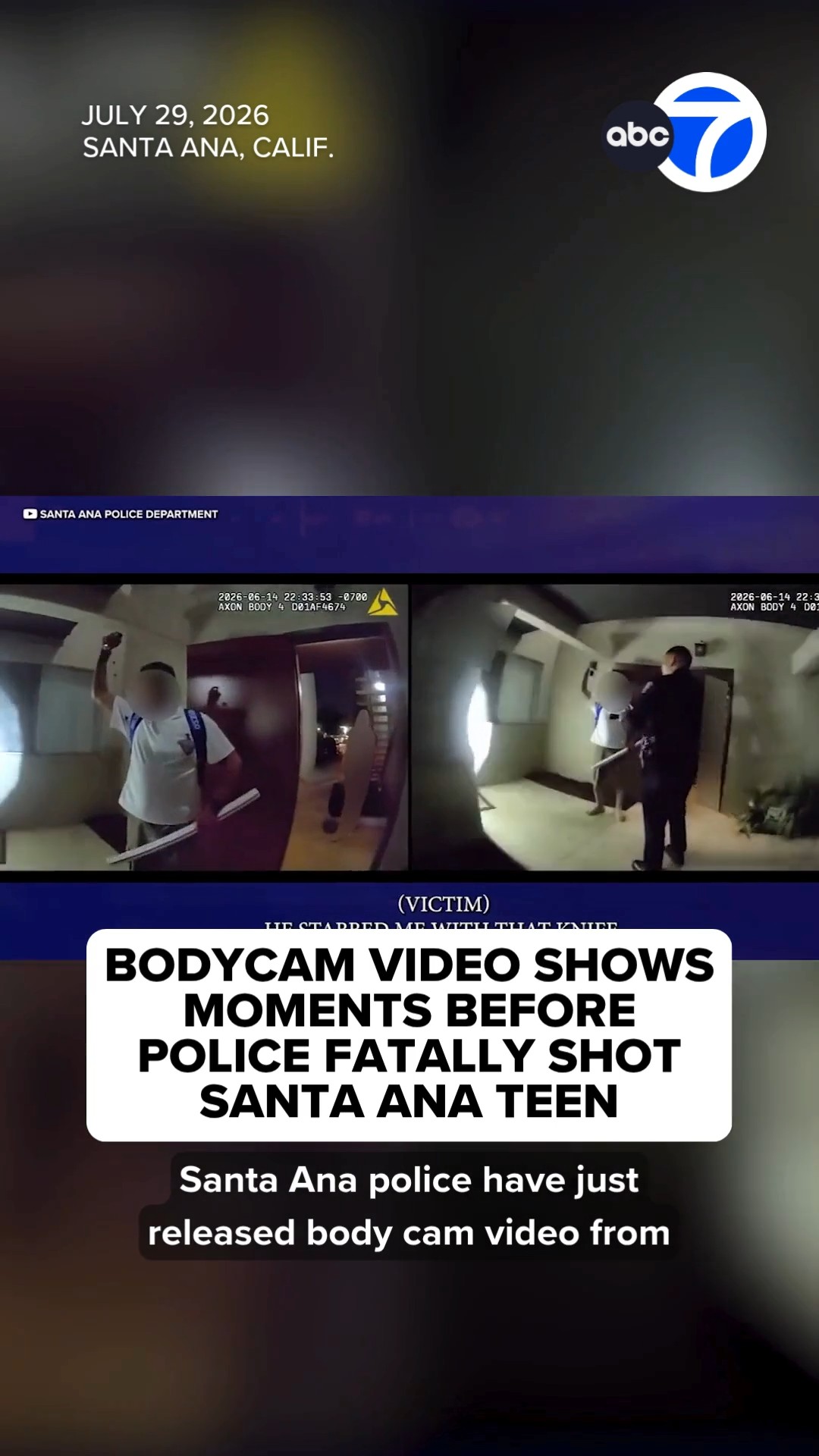 Bodycam video shows moments before police fatally shot Santa Ana teen