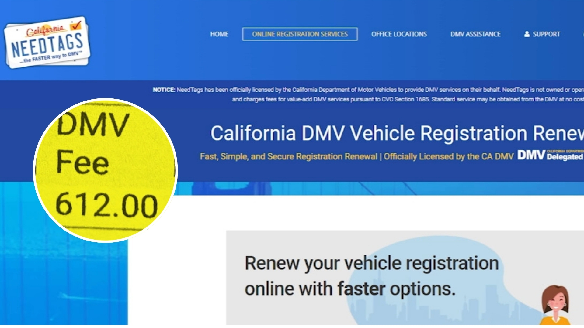 Drivers angry after being charged extra fees on DMV 'lookalike' sites