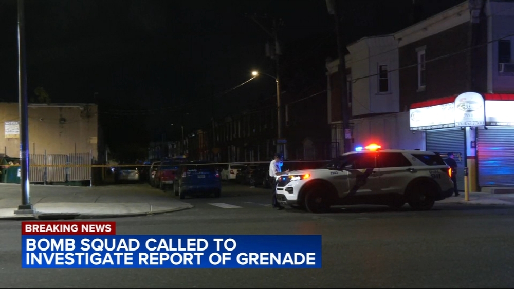 Bomb squad safely removes reported grenade found in Philadelphia's Feltonville section