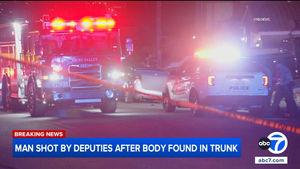 Man shot by deputies after body found in trunk in Chino Hills