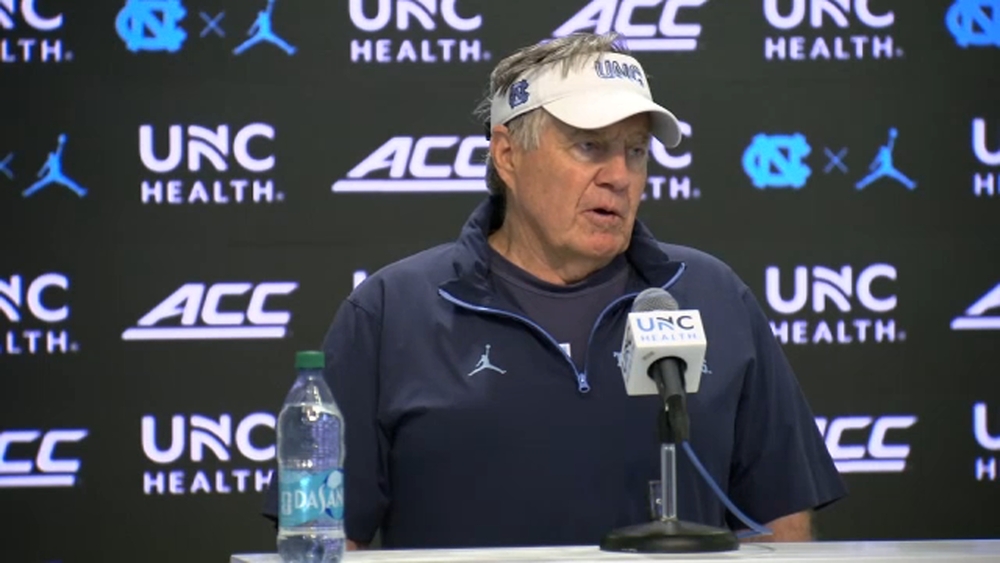 FULL: Bill Belichick addresses media as UNC kicks off fall camp
