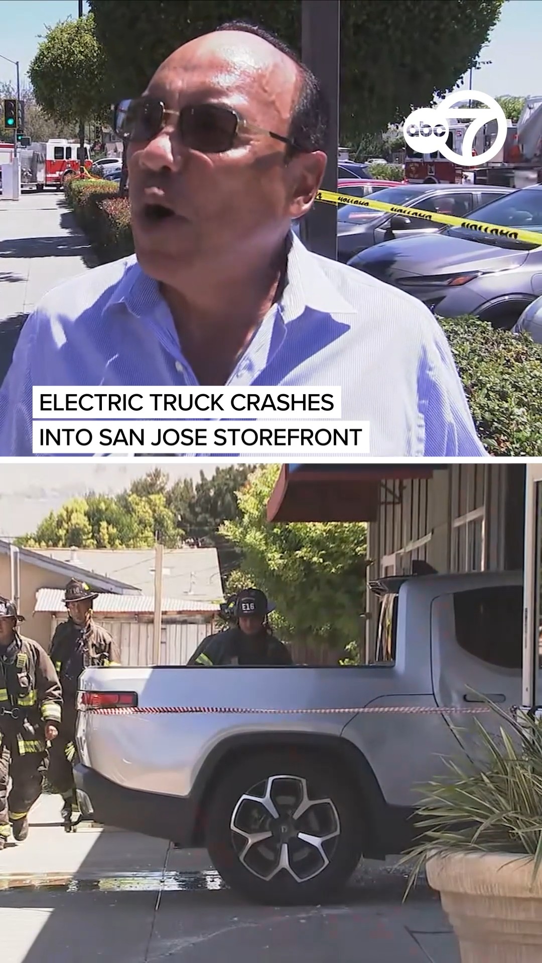 Electric truck crashes into San Jose storefront