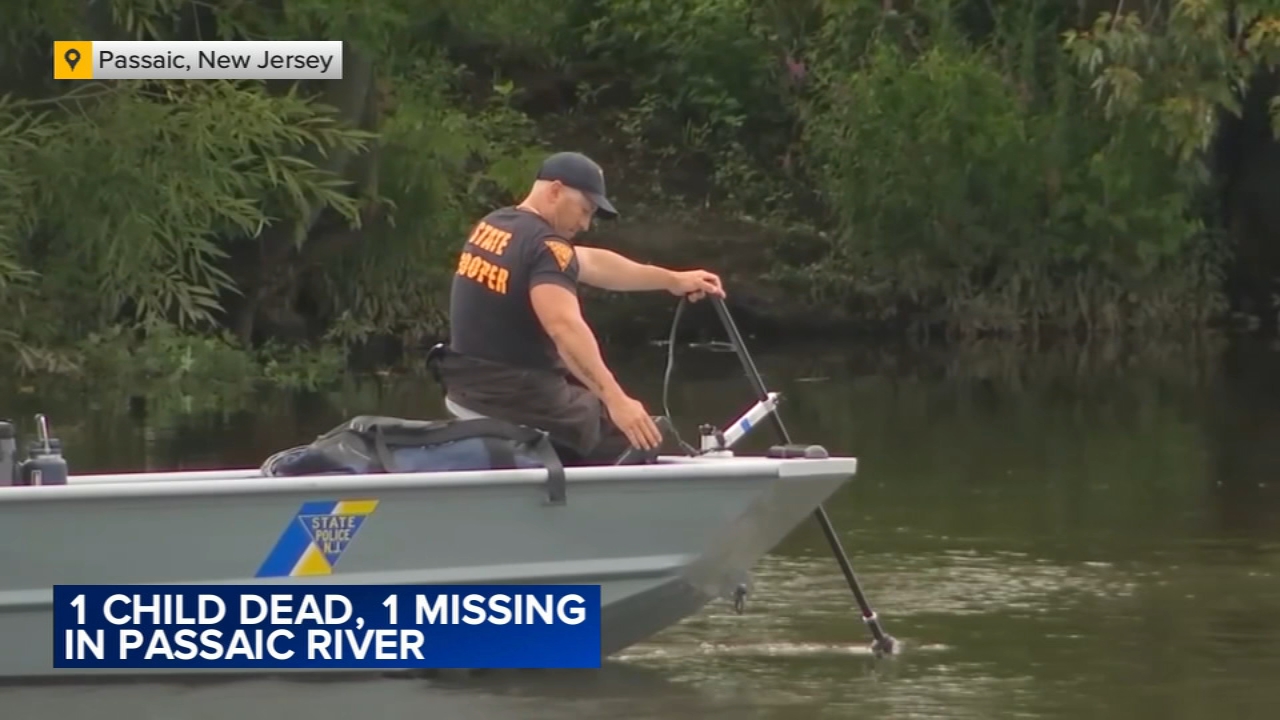 Body of boy recovered, girl still missing as divers search NJ river