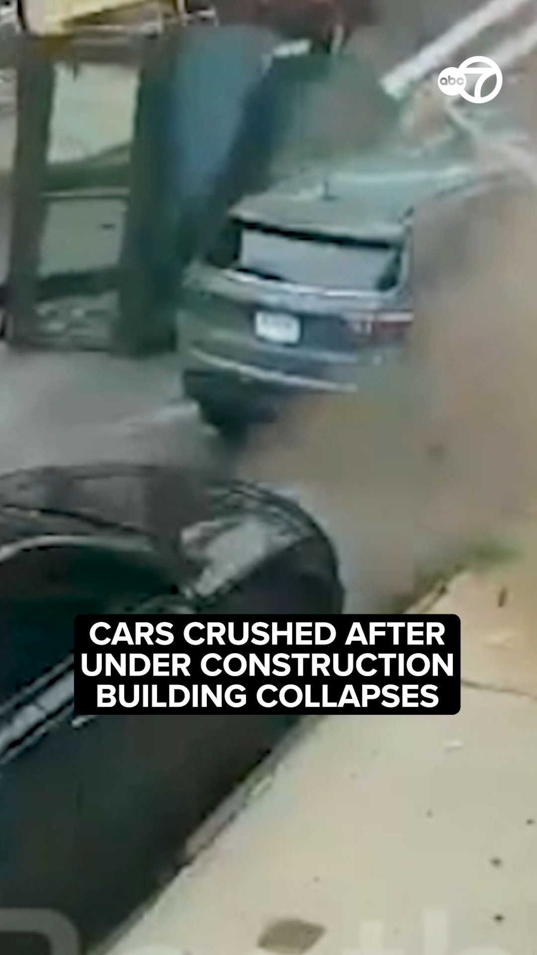 Pedestrian, scooter rider escape unharmed as building collapses