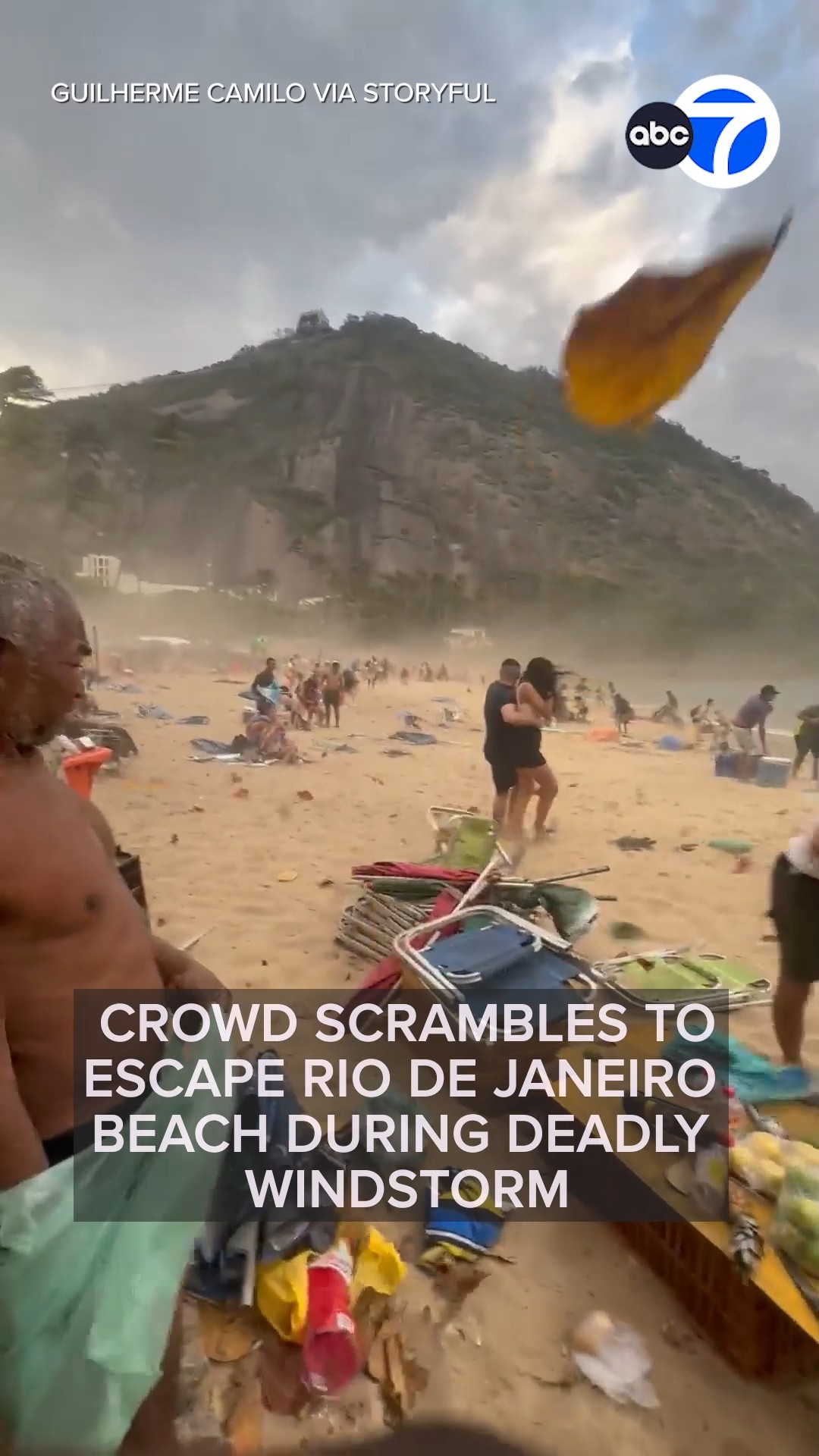 Rio de Janeiro Beach During Deadly Windstorm