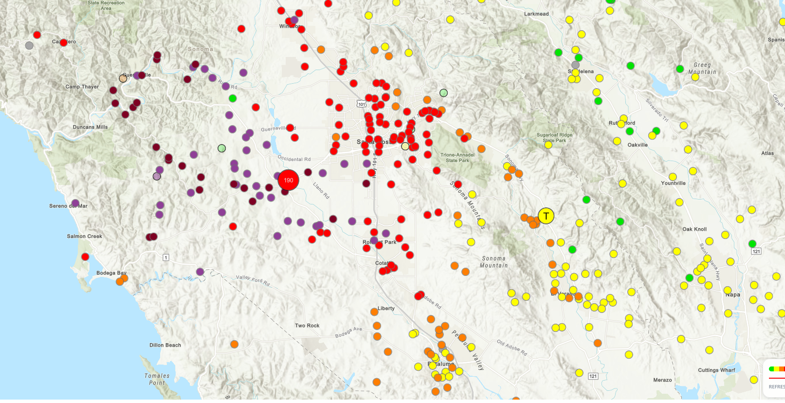 Capture of AirNow's air quality map at 12 p.m. Friday, July 31, 2026.