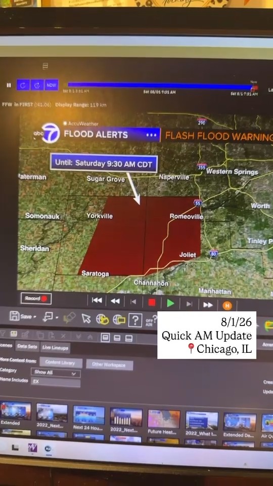 Parts of Chicago area under a Flash Flood Warning Saturday