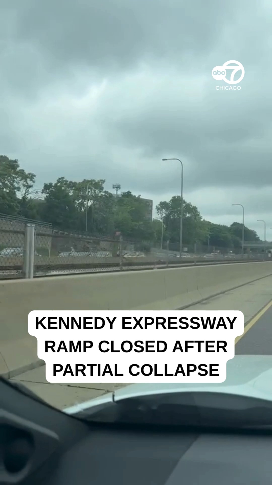 Kennedy Expressway ramp in Chicago closed after partial collapse