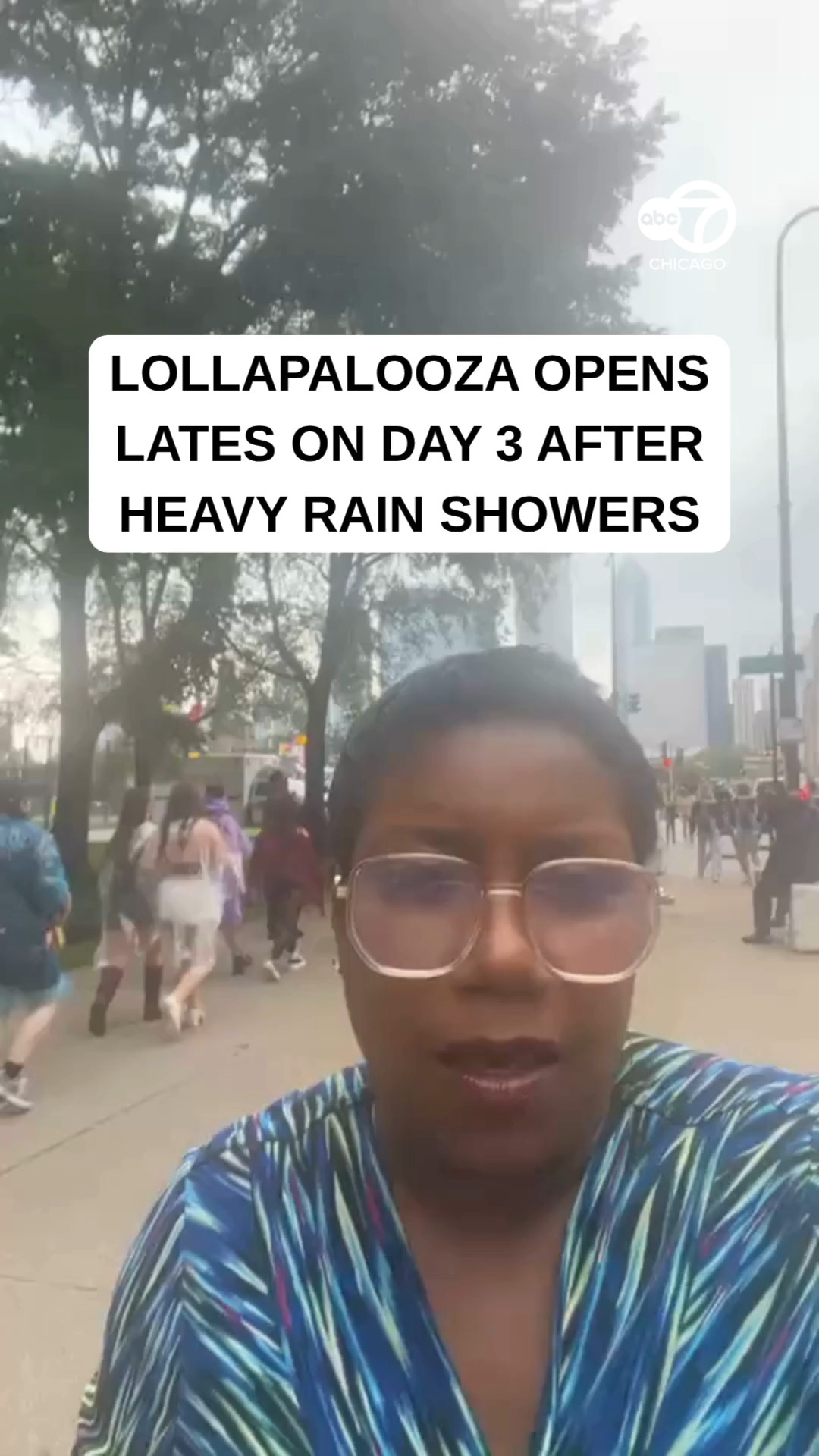 Lollapalooza opens late on day 3 after heavy rain showers
