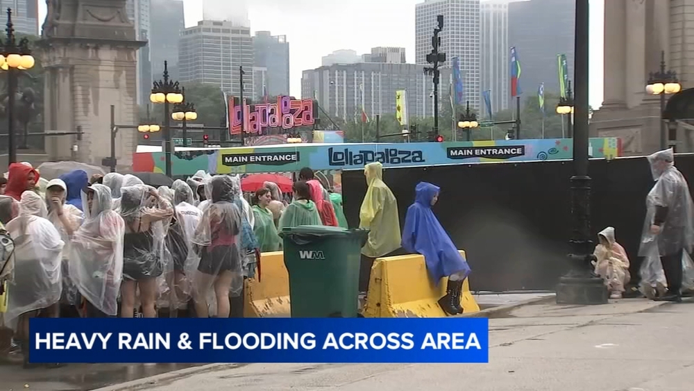 Lollapalooza attendees deal with wet weather again on day 3