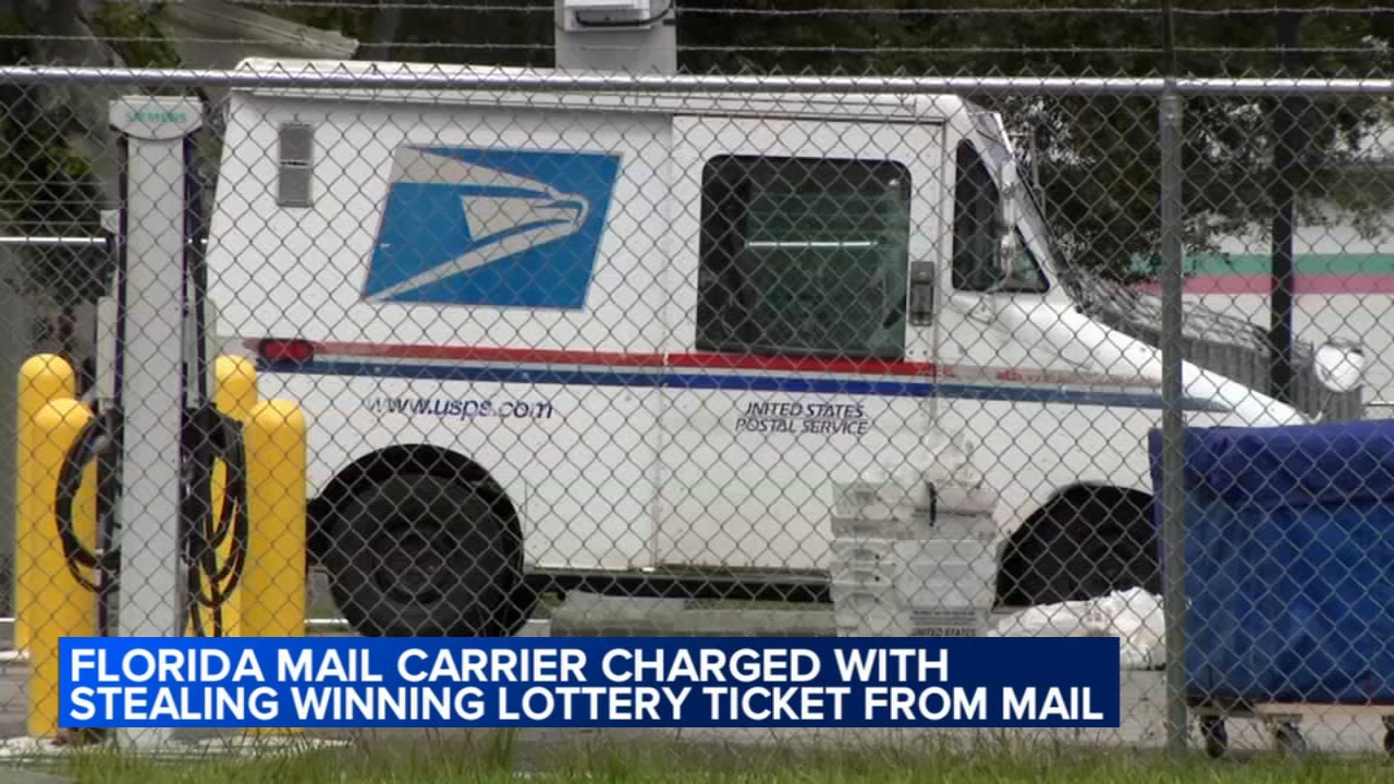 Winning Florida lottery ticket allegedly stolen, redeemed by US Postal Service worker