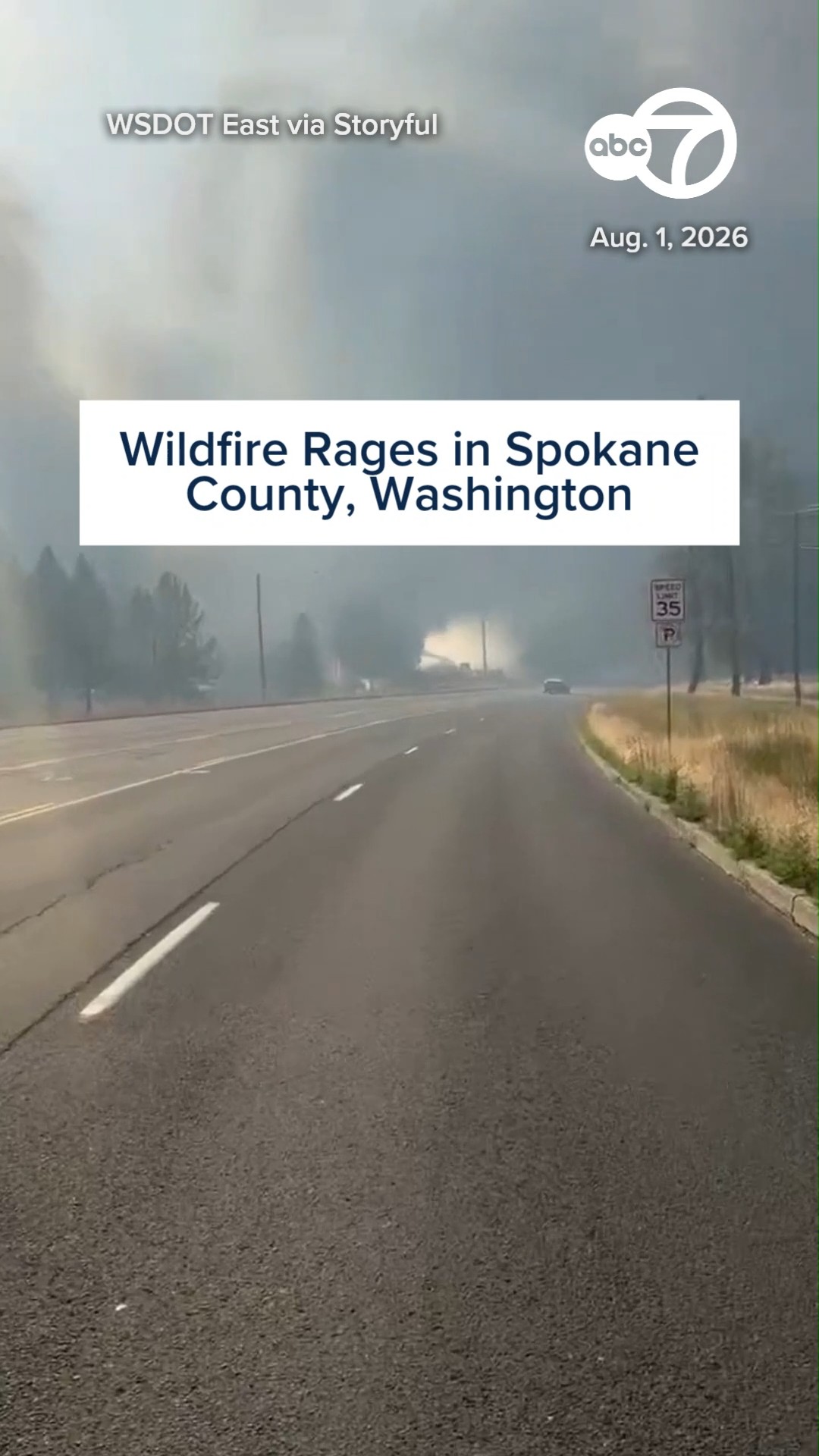 Thick Cloud of Smoke Shrouds Spokane as Wildfire Rages