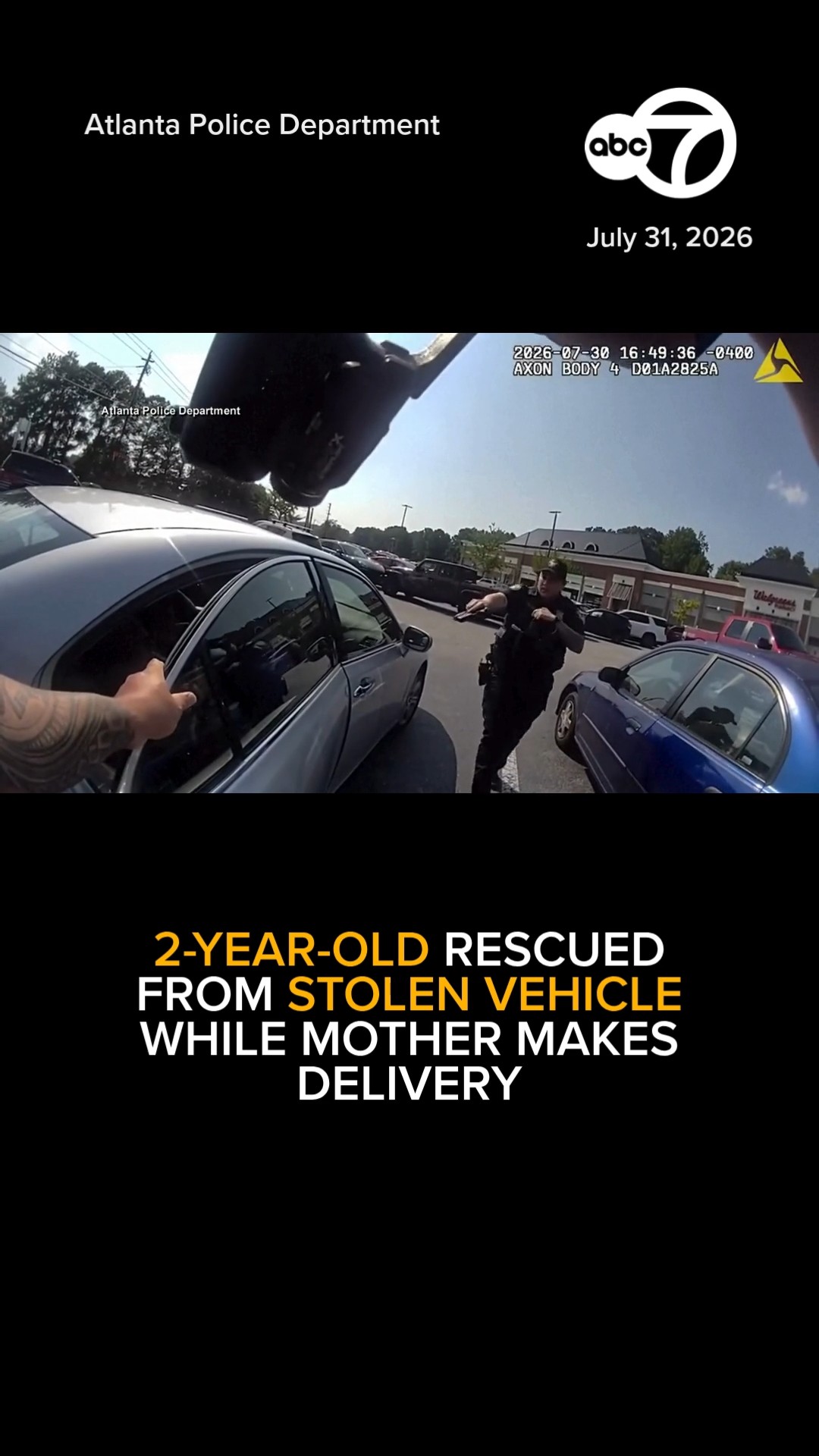 2-year-old rescued from stolen vehicle while mother makes delivery
