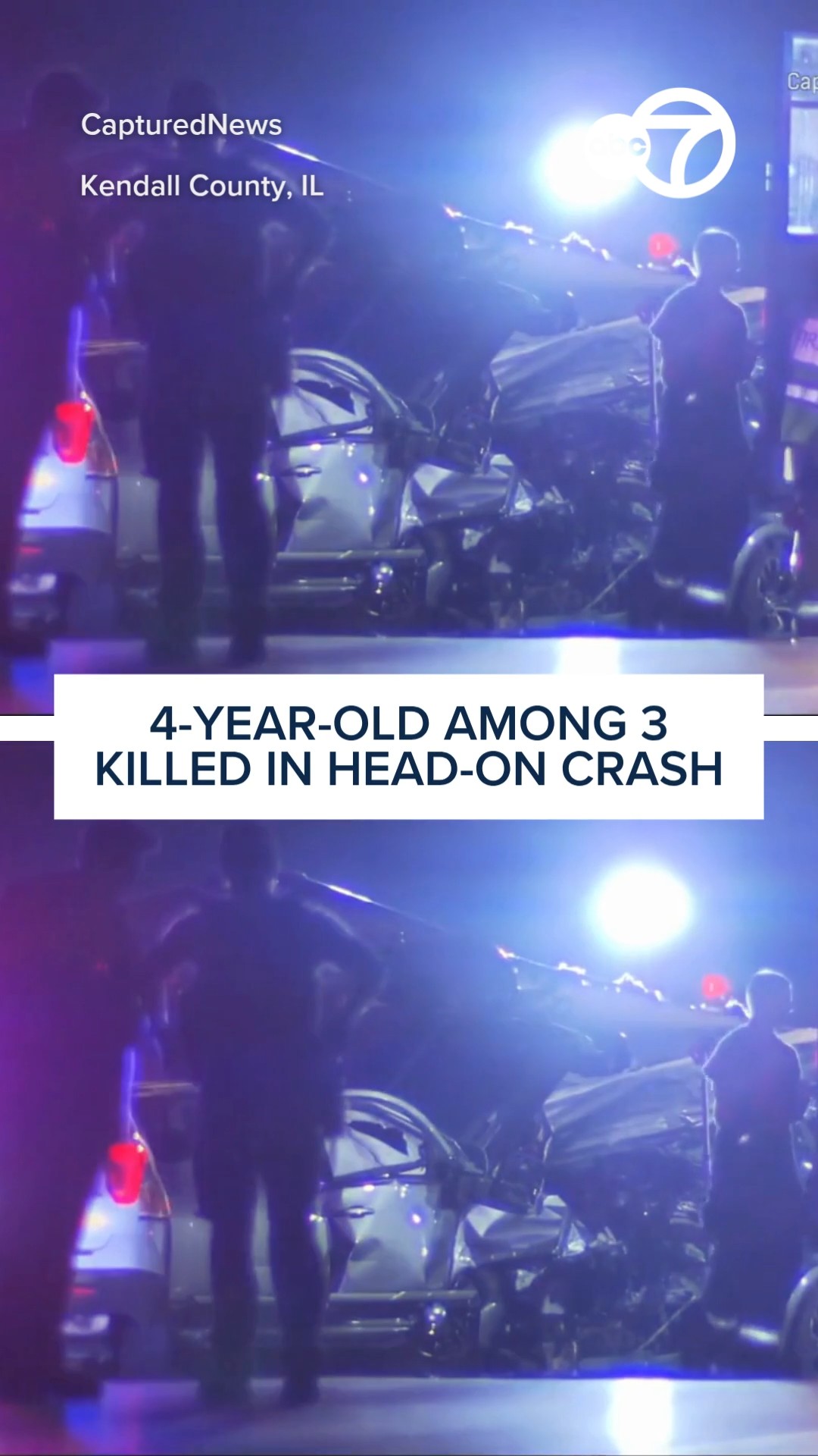 4-year-old among 3 killed in head-on crash in Kendall County: police