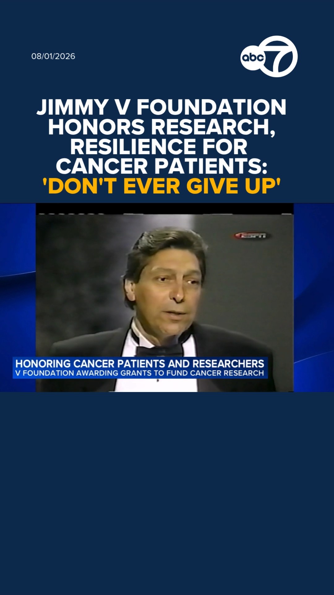 Jimmy V Foundation honors research, resilience for cancer patients