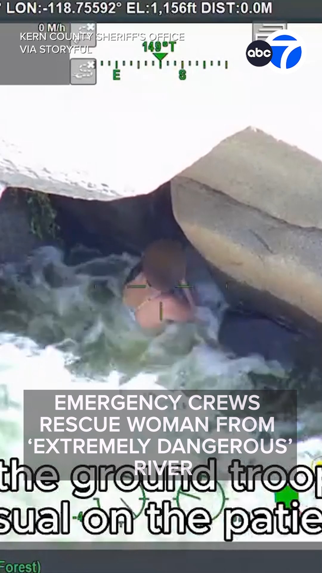Emergency crews rescue woman from 'extremely dangerous' river
