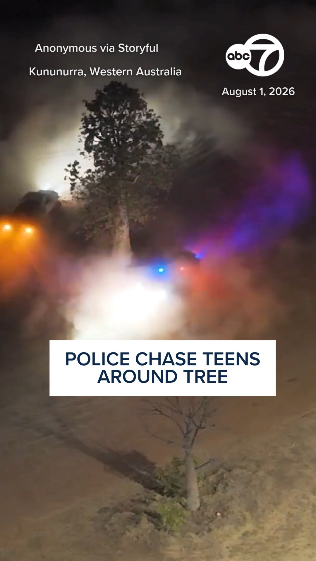 Police Chase Teens Around Tree in Australia Pursuit