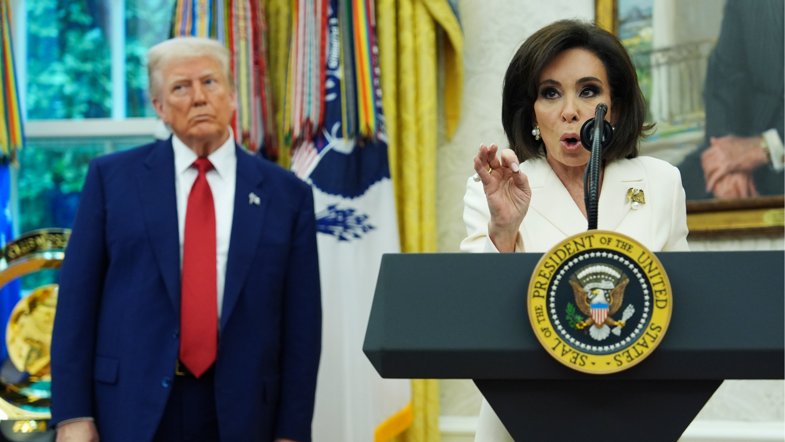U.S. Attorney Jeanine Pirro meets with Trump at White House amid questions about her future U.S. Attorney Jeanine Pirro meets with Trump at White House amid questions about her future