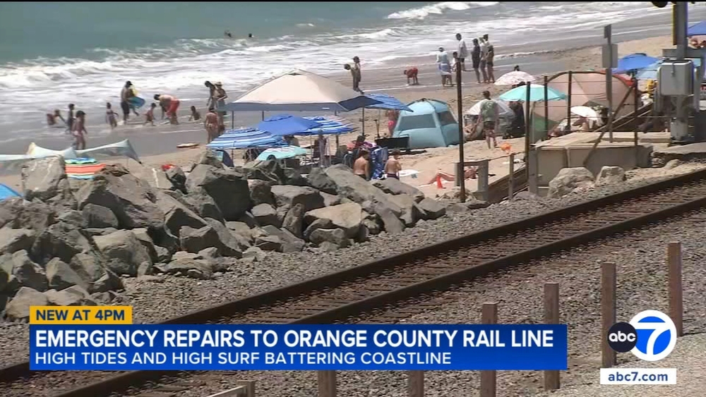 Crews making emergency rail repairs in OC after high tides