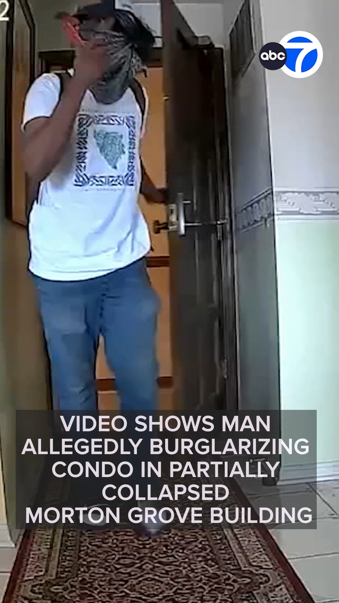 Man allegedly burglarizes condo in partially collapsed building: VIDEO