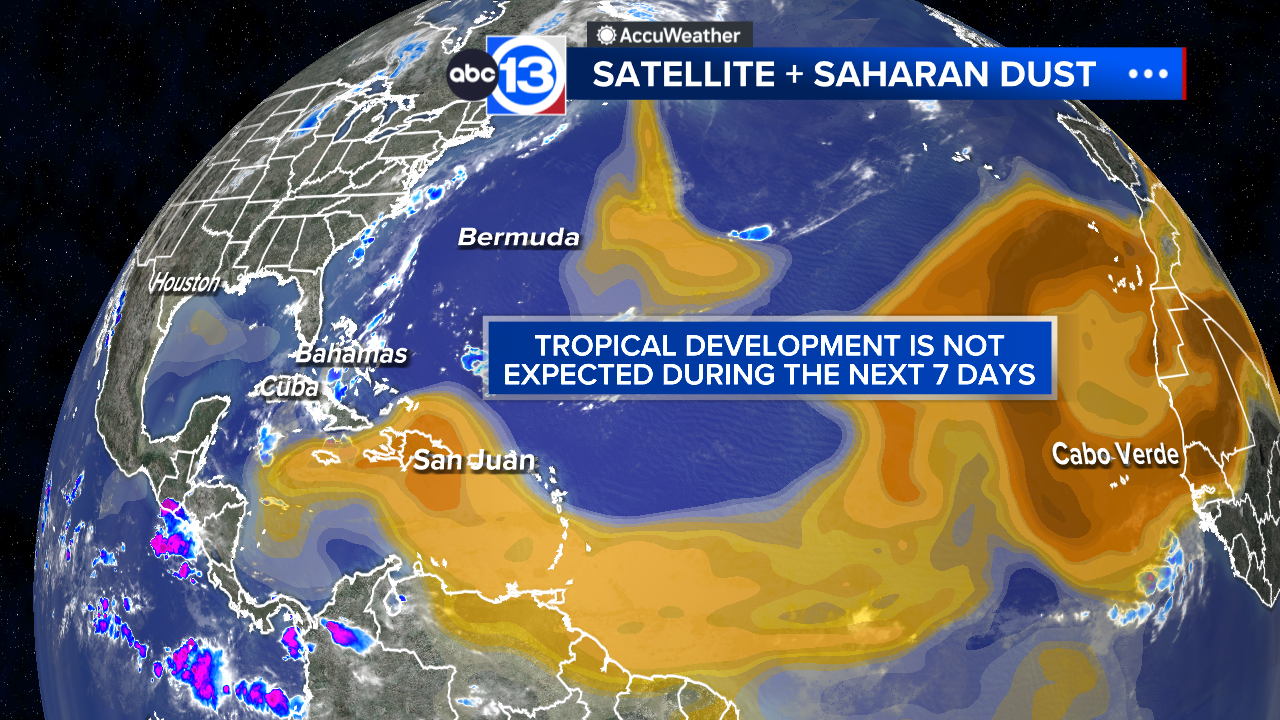 Atlantic basin stays quiet as Saharan dust dominates