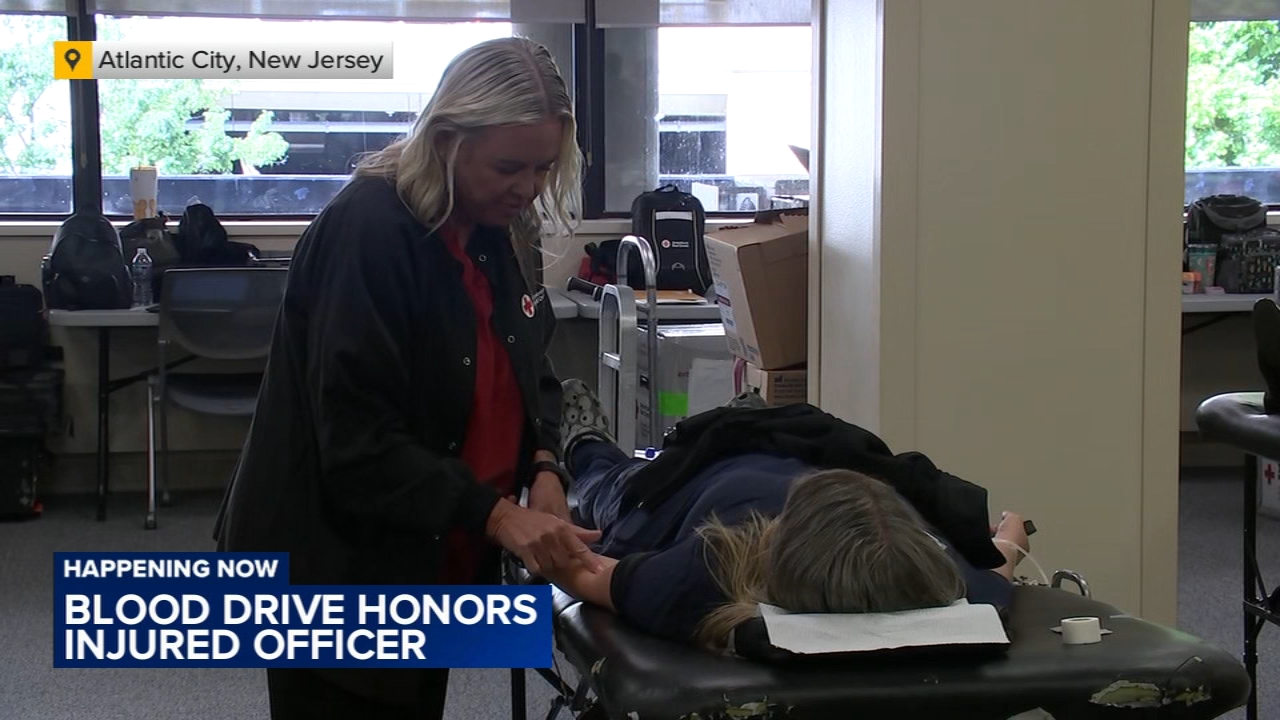Blood drive honors police officer shot in line of duty in Atlantic City