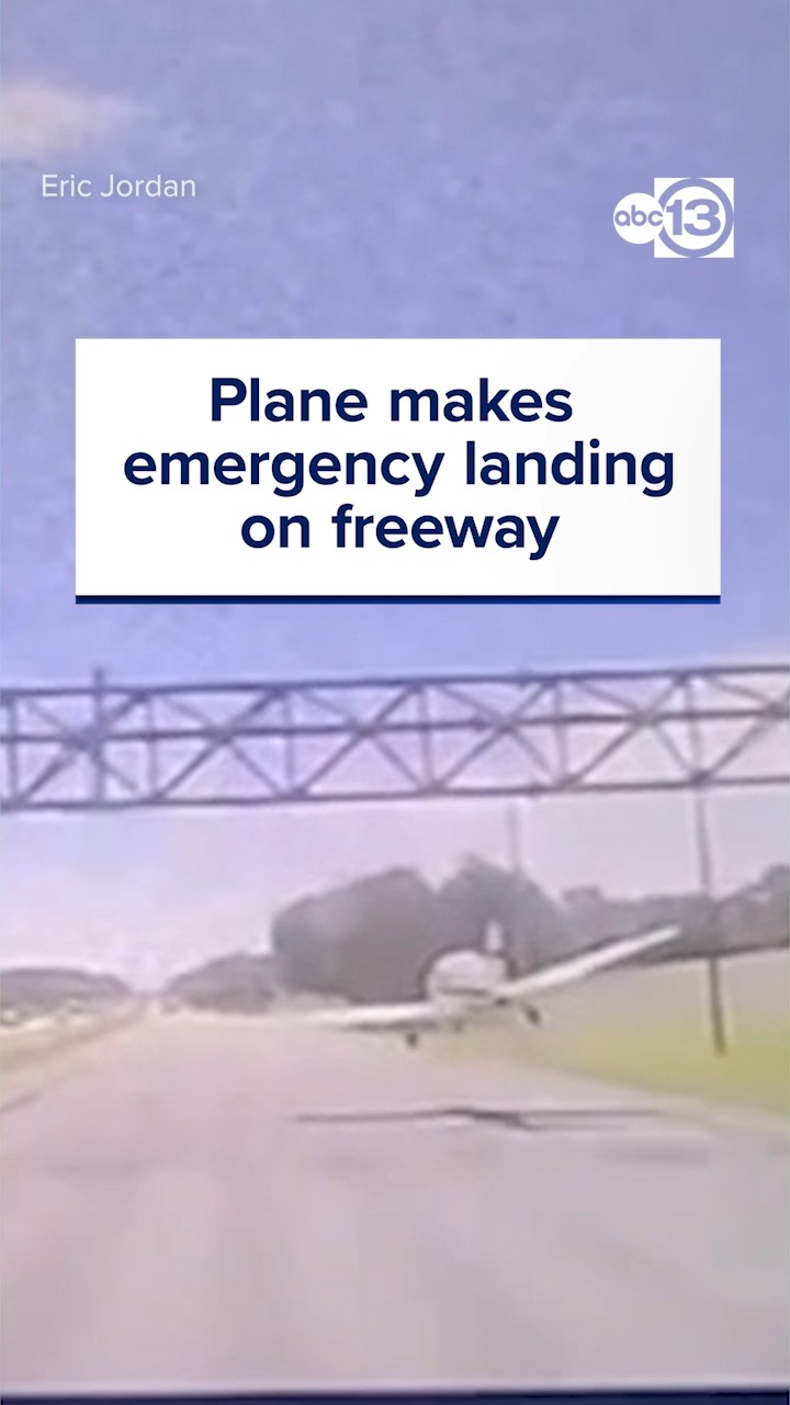 A trucker's dash cam caught a plane landing on a highway in Florida.
