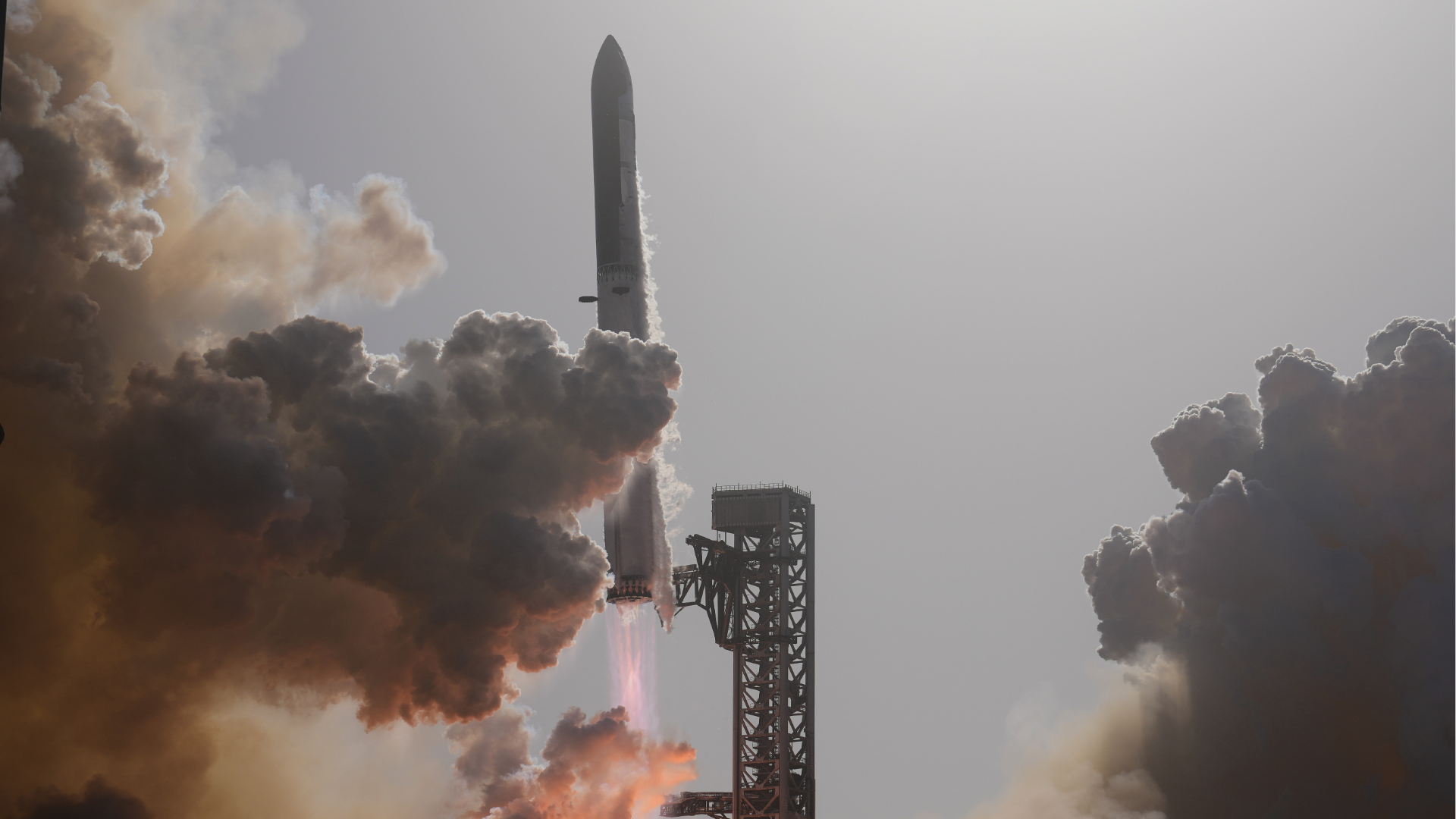 SpaceX's mega rocket Starship lifts off for a test flight from Starbase, Texas, Friday, July 24, 2026.